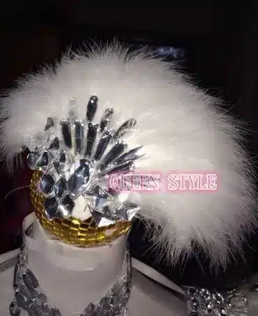 Feather Crystals Rhinestones Wings Led Suit Performance Led Costume For Dancing 8