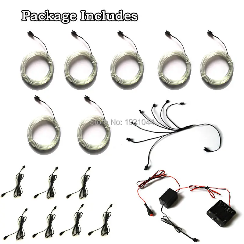 2017 New EL wire Suits Fashion LED Clothes Luminous Costumes Glowing Gloves Shoes Light Clothing Men EL Masks Clothe Dance 9