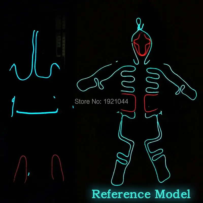 LED Suit Luminous Costumes Illuminated Glowing Hooded Men EL Clothes Cold Strip Talent Show LED Light Clothing Dance Party Decor 11