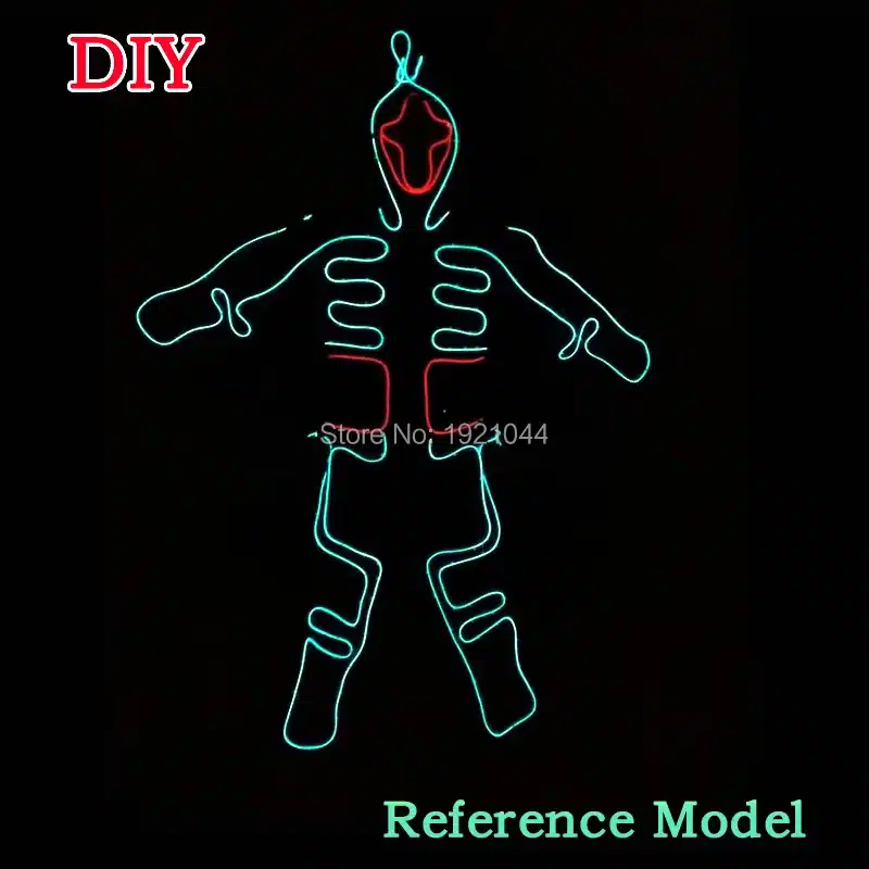 LED Suit Luminous Costumes Illuminated Glowing Hooded Men EL Clothes Cold Strip Talent Show LED Light Clothing Dance Party Decor 12