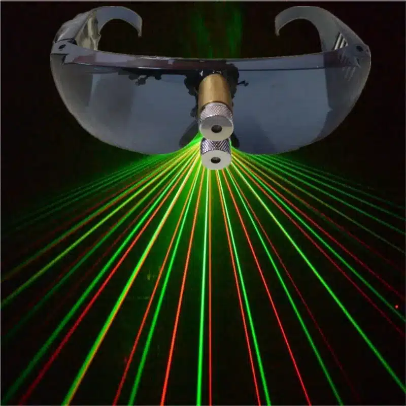 Hot Dance Party Supplies Decoration 532nm 80mw LED Luminous Flashing Laser Glasses With Red Laser + Green Laser For Laser Show 11