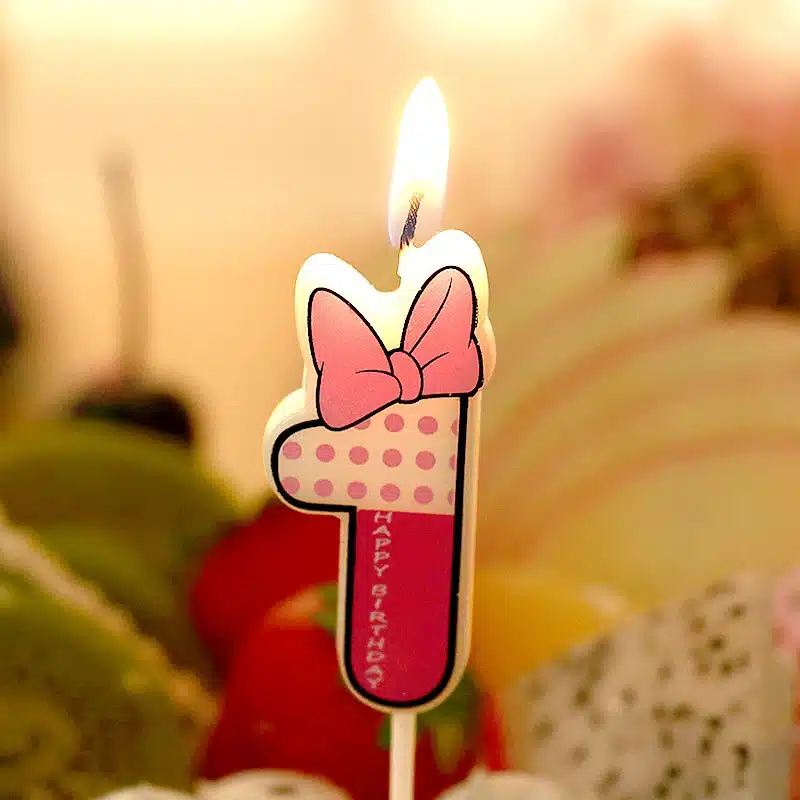 Birthday Number Candles Cartoon Mouse Happy Birthday Candle Cake Cupcake Topper Party Decoration Supply 12