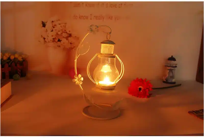 2 Colors Wedding Gift Metal Lantern Iron Candle Holder House Decoration Iron Lanterns For Candles Candle Lantern Candlestick 6