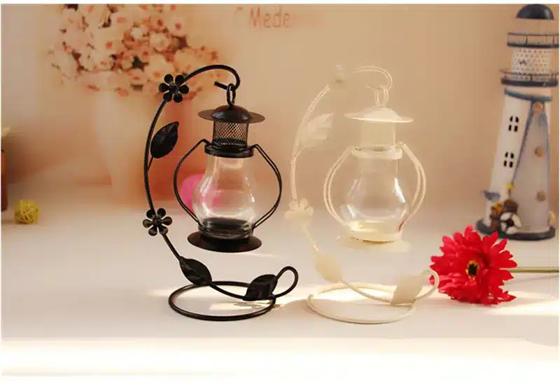 2 Colors Wedding Gift Metal Lantern Iron Candle Holder House Decoration Iron Lanterns For Candles Candle Lantern Candlestick 8