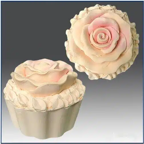 Cup Cake Rose Ice Cream Flower 3D Silicone molds soap mold silicone soap molds silica gel die Aroma stone moulds candle 1