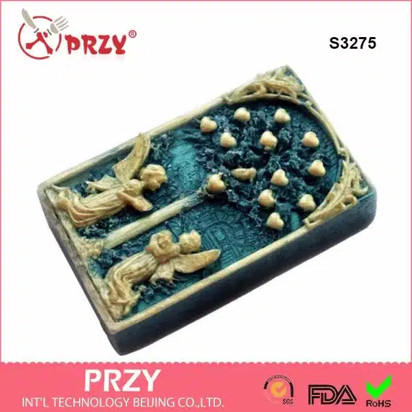 angel tree Silicone molds soap mold silicone soap molds silica gel die angel tree Aroma stone moulds angel trees candle mould 3