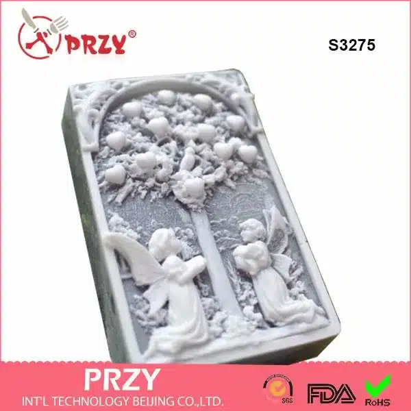 angel tree Silicone molds soap mold silicone soap molds silica gel die angel tree Aroma stone moulds angel trees candle mould 4
