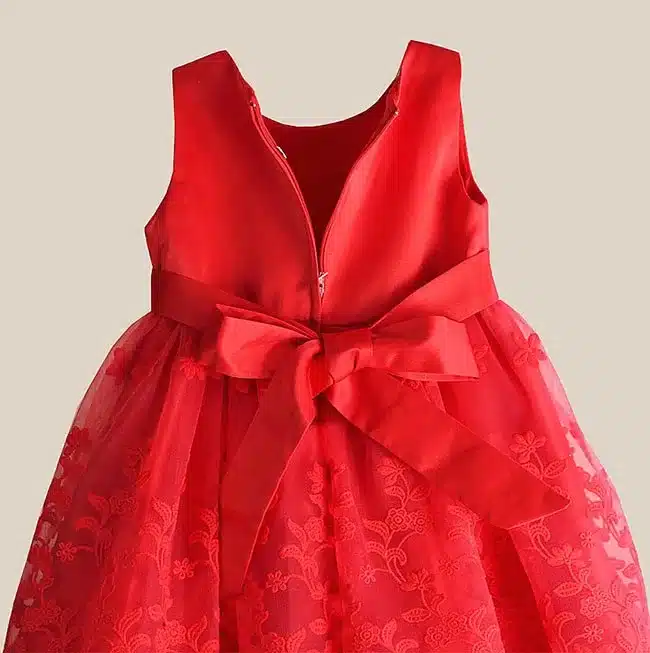 Christmas Baby Girl Dress Red Lace Flower Embroidery Kids Dresses for girls party dress vestido infantil 1-6 years 15