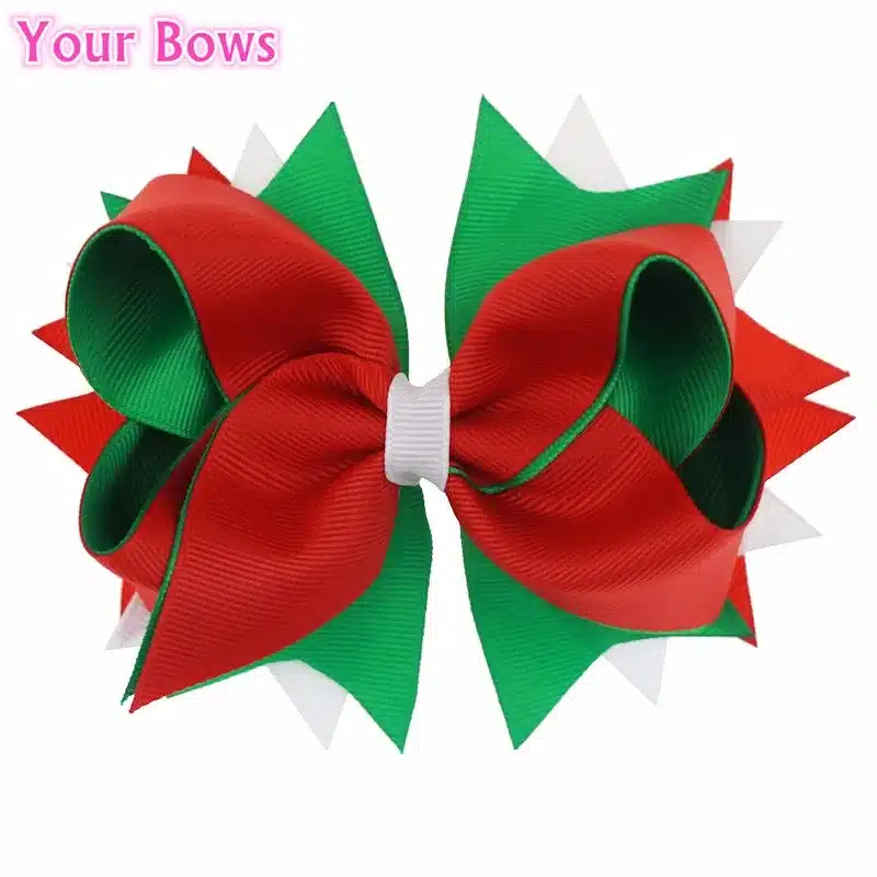Your Bows 1PC 5Inches Girls Hair Bows Christmas Gife Boutique Bows For Girls Bows Hair Pins Kids Hair Accessories 11