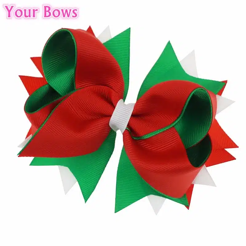 Your Bows 1PC 5Inches Girls Hair Bows Christmas Gife Boutique Bows For Girls Bows Hair Pins Kids Hair Accessories 13
