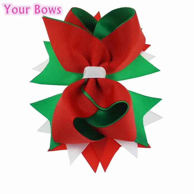 Your Bows 1PC 5Inches Girls Hair Bows Christmas Gife Boutique Bows For Girls Bows Hair Pins Kids Hair Accessories 14