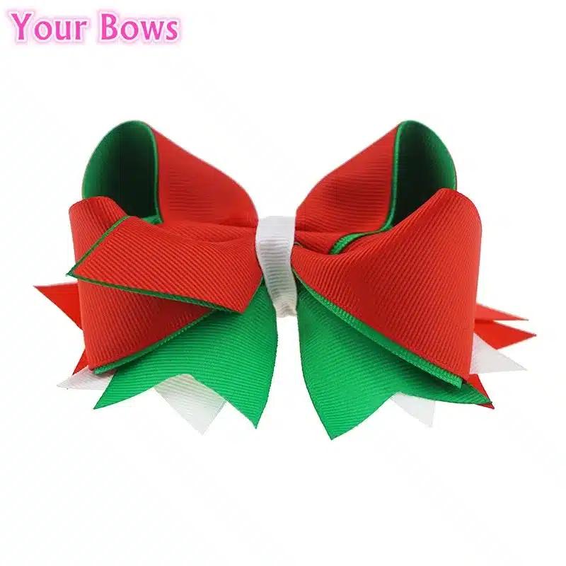 Your Bows 1PC 5Inches Girls Hair Bows Christmas Gife Boutique Bows For Girls Bows Hair Pins Kids Hair Accessories 15