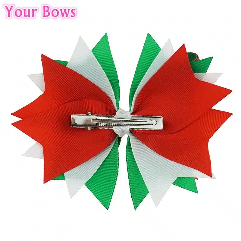 Your Bows 1PC 5Inches Girls Hair Bows Christmas Gife Boutique Bows For Girls Bows Hair Pins Kids Hair Accessories 16