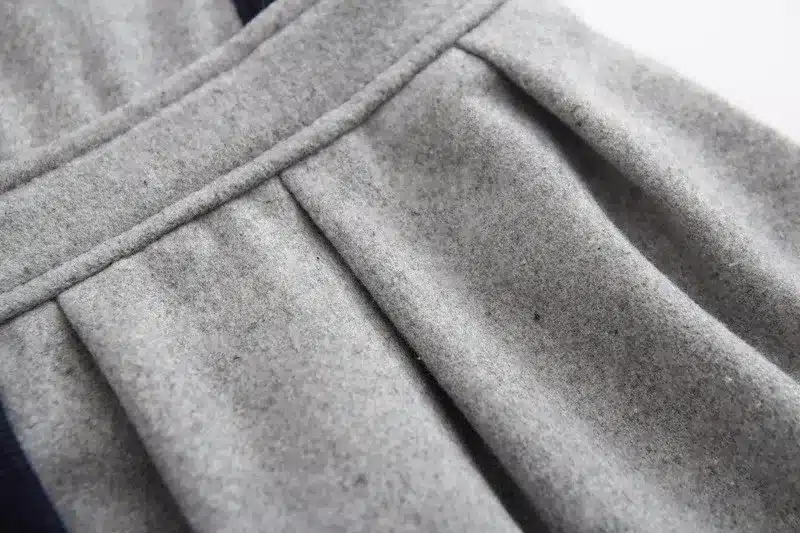 Retail Girl's Winter Wool Dress Grey Black Button Tank Dress For Girls Elegant Fall Garments Girls Dress Christmas Gift 15