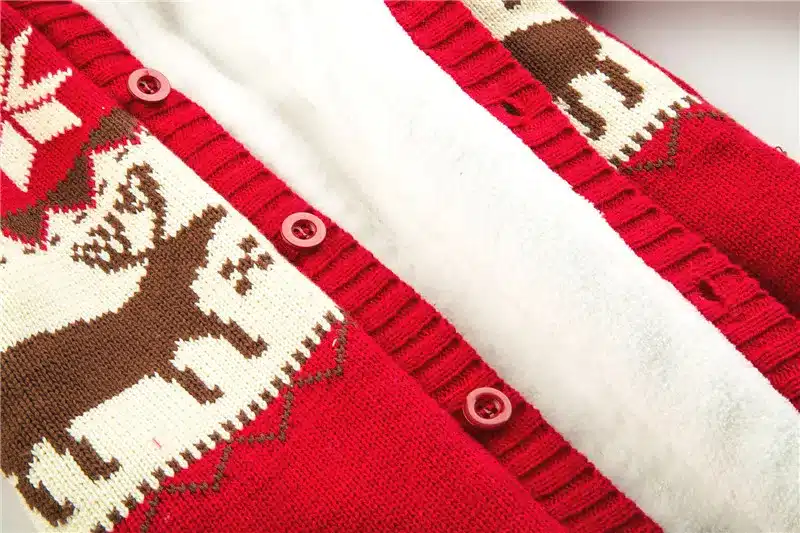 2017 Baby Rompers Winter Thick Climbing Clothes Newborn Boys Girls Warm Romper Knitted Sweater Christmas Deer Hooded Outwear 12