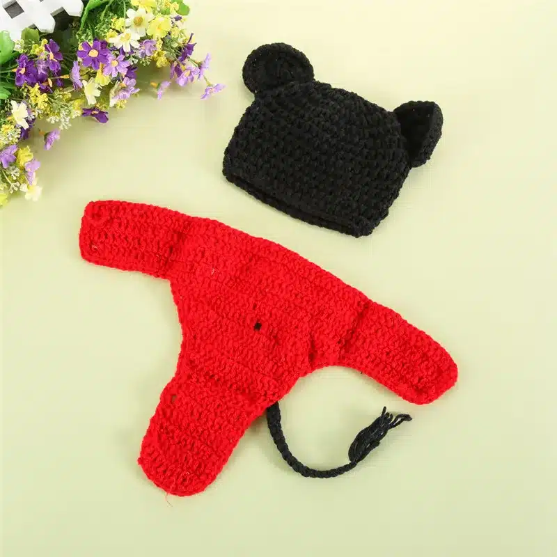 Baby Hat for Girls Children Newborn Photography Props Accessories Crochet Knit Christmas Children's Hats Photo Props Baby Caps 18
