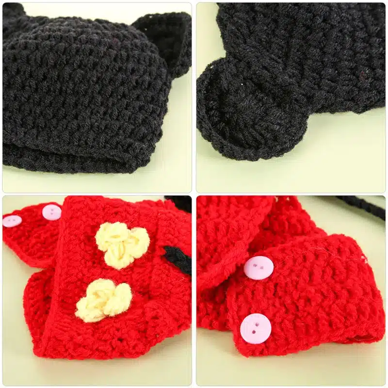 Baby Hat for Girls Children Newborn Photography Props Accessories Crochet Knit Christmas Children's Hats Photo Props Baby Caps 19