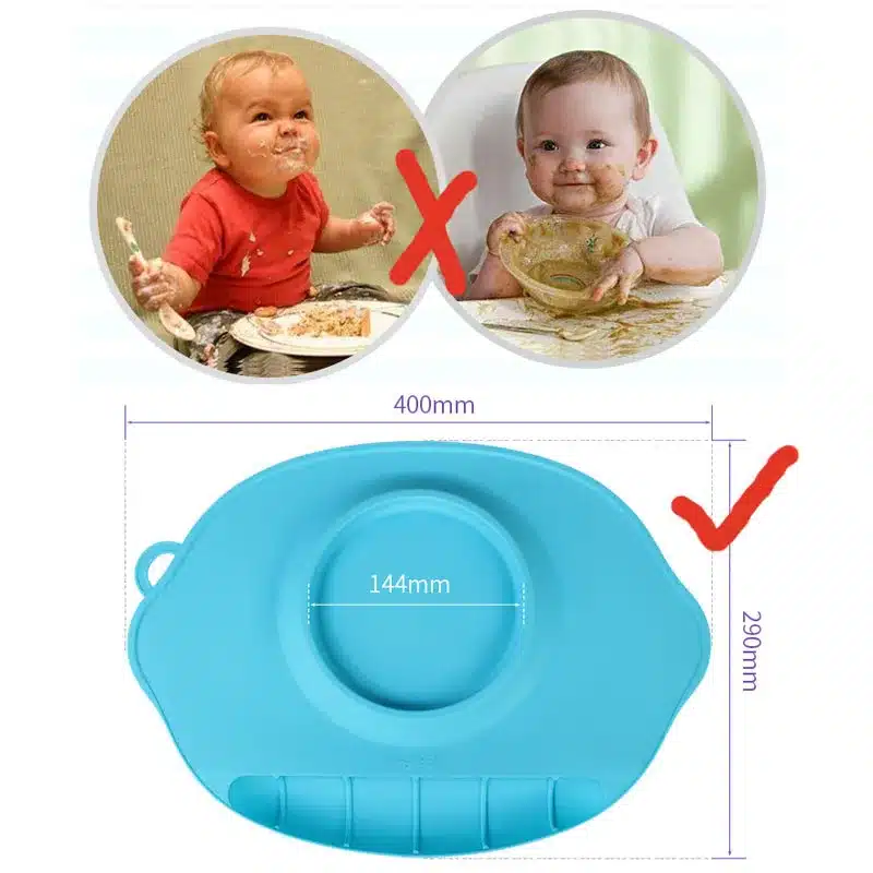 BPA free super soft baby silicone mat water-proof kids utensils tableware bowl dinner mat blue pink green yellow christmas gift 26