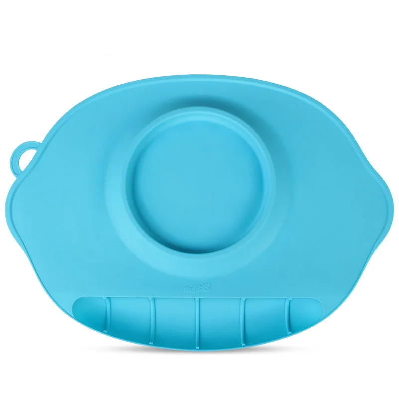BPA free super soft baby silicone mat water-proof kids utensils tableware bowl dinner mat blue pink green yellow christmas gift 29