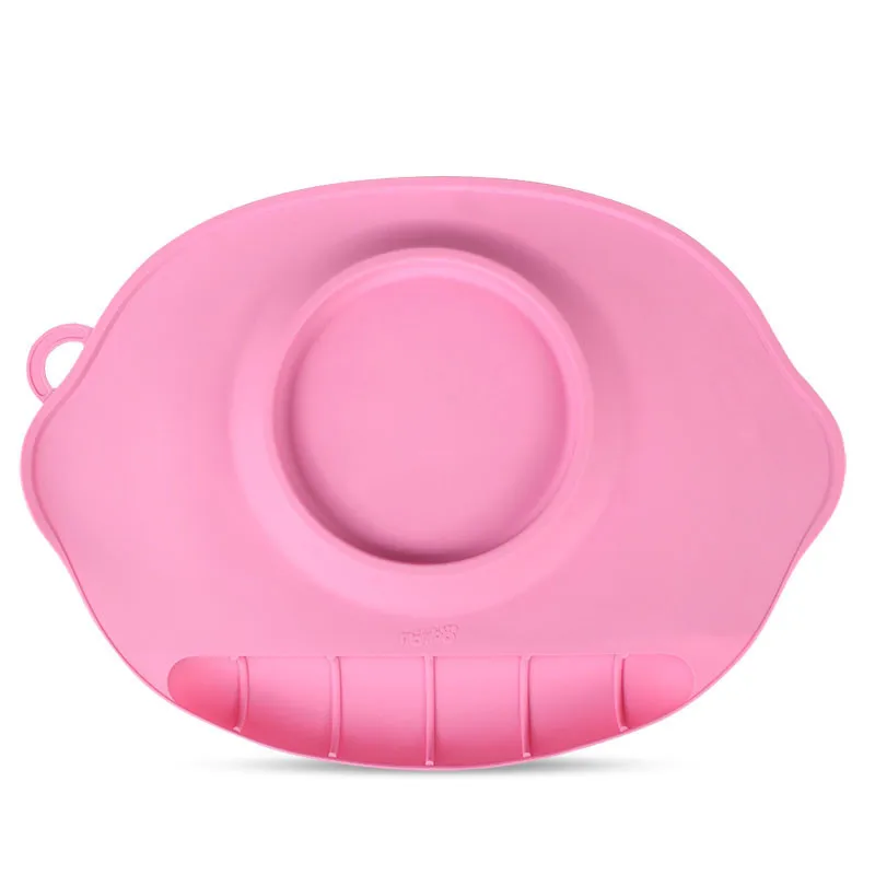 BPA free super soft baby silicone mat water-proof kids utensils tableware bowl dinner mat blue pink green yellow christmas gift 32