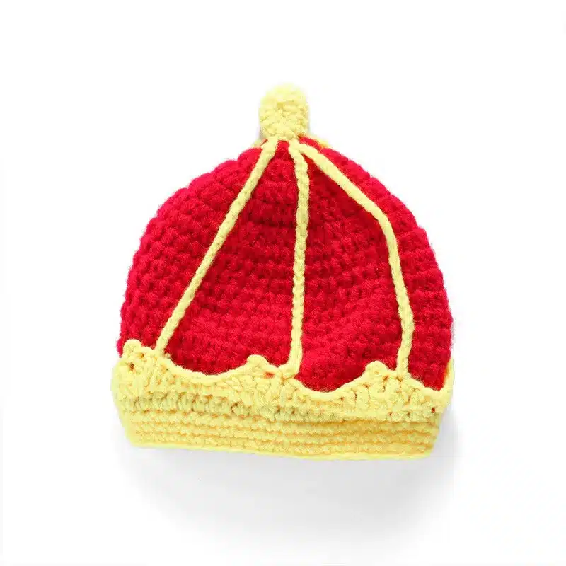 Brand New Newborn Cute Infant Hand-woven Baby Supplies Christmas 0-3 months Wool Cap Best Photography Hat Serving P rince C rown 3