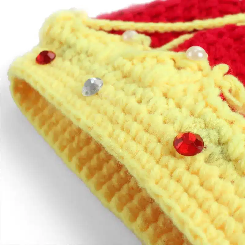 Brand New Newborn Cute Infant Hand-woven Baby Supplies Christmas 0-3 months Wool Cap Best Photography Hat Serving P rince C rown 4