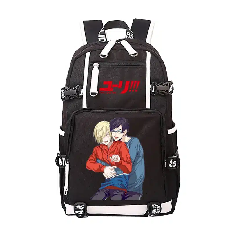 Women Men Anime Yuri on Ice Fancy Skate Backpack Rucksack Mochila Schoolbag Bag For School Boys Girls Student Travel 1