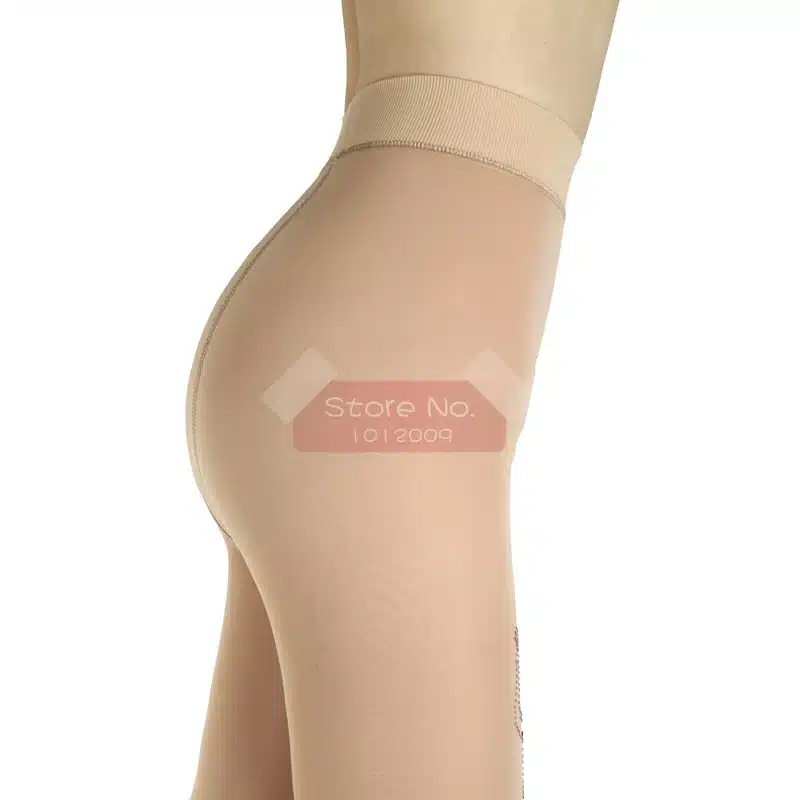 Child Free Size Ice Skating Figure Skating Socks Pantyhose Stockings With Shoes Cover Turning Skater Rhinestone Pantynose Pants 4