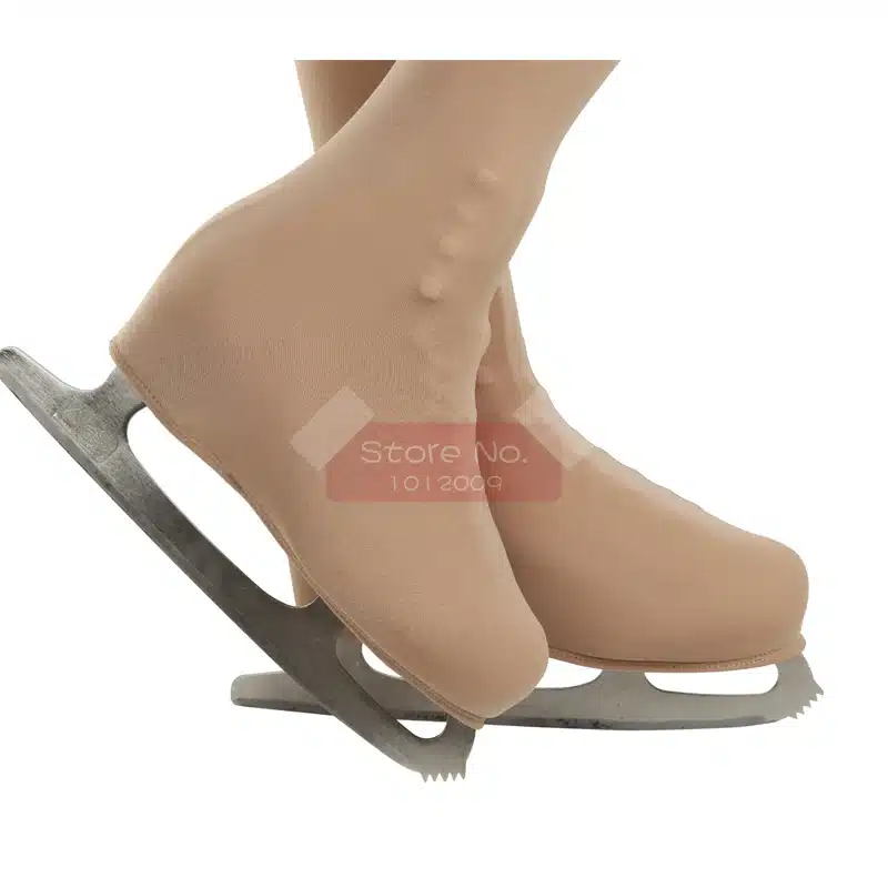Child Free Size Ice Skating Figure Skating Socks Pantyhose Stockings With Shoes Cover Turning Skater Rhinestone Pantynose Pants 8
