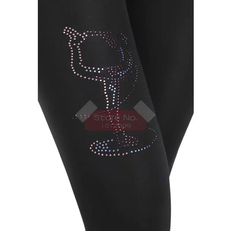 Child Free Size Ice Skating Figure Skating Socks Pantyhose Stockings With Shoes Cover Turning Skater Rhinestone Pantynose Pants 11