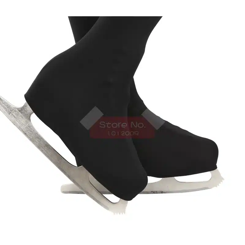 Child Free Size Ice Skating Figure Skating Socks Pantyhose Stockings With Shoes Cover Turning Skater Rhinestone Pantynose Pants 15