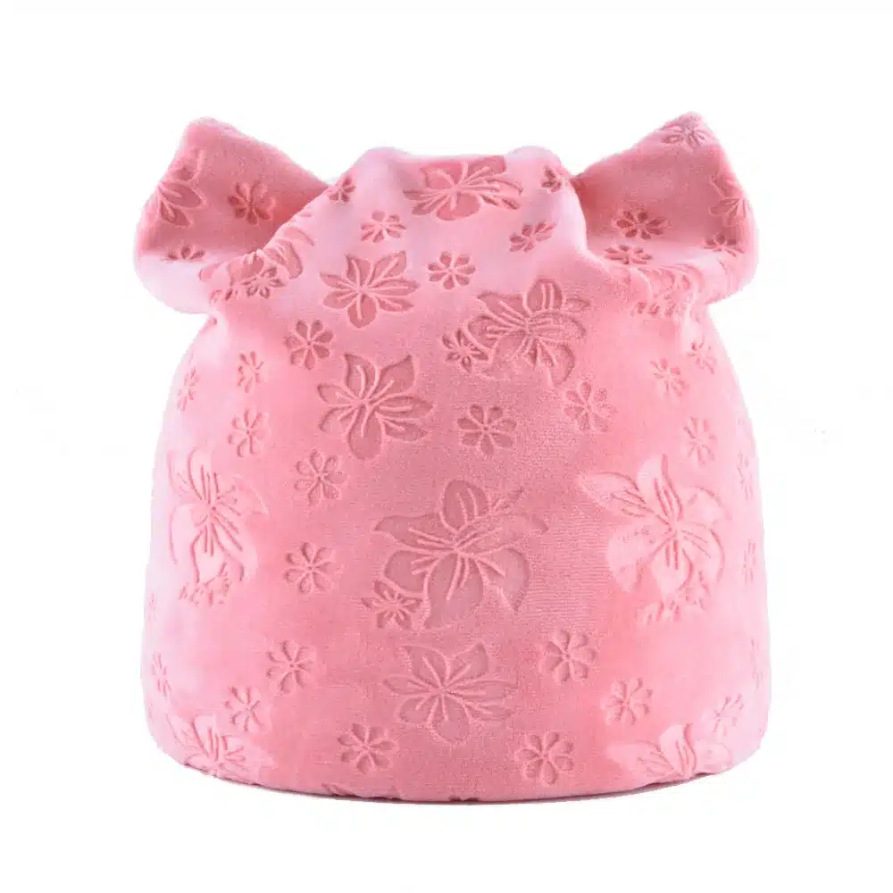 TQMSMY Autumn Warm Winter Hat For Women Cat Ears Skullies Beanie Hats with Ear Flaps Caps Ladies Flower printing Beanies TMDH07 18
