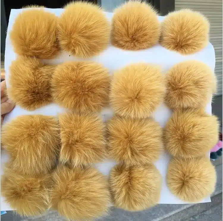 5pcs/lot 8cm Natural Real Fox Fur Ball Pom Pom Fluffy Genuine Fur Pompom DIY Winter Hat Skullies Beanies Knitted Cap Pompoms f86 13