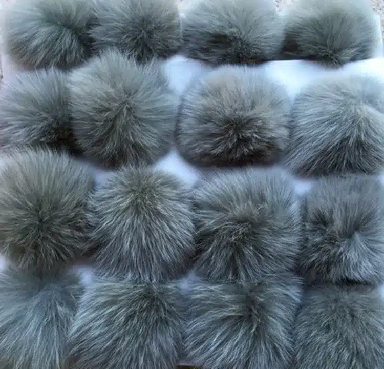 5pcs/lot 8cm Natural Real Fox Fur Ball Pom Pom Fluffy Genuine Fur Pompom DIY Winter Hat Skullies Beanies Knitted Cap Pompoms f86 17