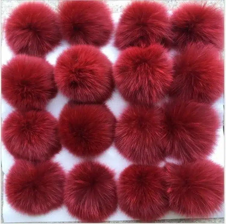 5pcs/lot 8cm Natural Real Fox Fur Ball Pom Pom Fluffy Genuine Fur Pompom DIY Winter Hat Skullies Beanies Knitted Cap Pompoms f86 18
