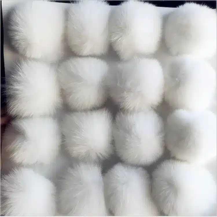 5pcs/lot 8cm Natural Real Fox Fur Ball Pom Pom Fluffy Genuine Fur Pompom DIY Winter Hat Skullies Beanies Knitted Cap Pompoms f86 19
