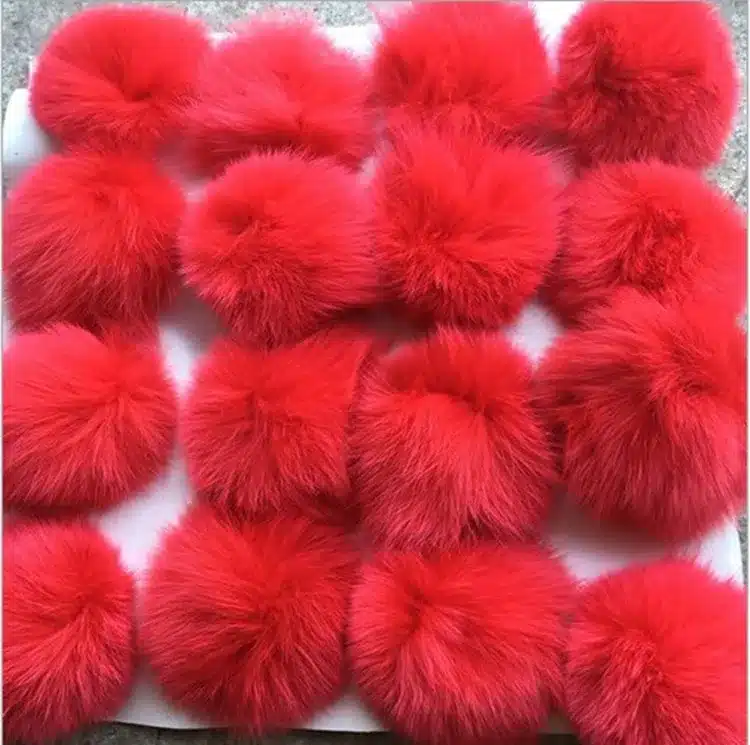 5pcs/lot 8cm Natural Real Fox Fur Ball Pom Pom Fluffy Genuine Fur Pompom DIY Winter Hat Skullies Beanies Knitted Cap Pompoms f86 22