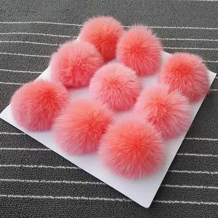 5pcs/lot 8cm Natural Real Fox Fur Ball Pom Pom Fluffy Genuine Fur Pompom DIY Winter Hat Skullies Beanies Knitted Cap Pompoms f86 31
