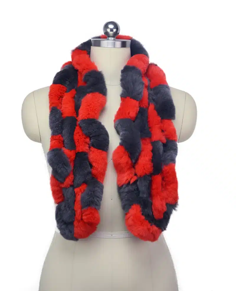 High Quality Fashion Womens Knitted Rex Rabbit Fur Scarves Natural Fur Neckerchief Winter Real Fur Long Wraps 118cm LX00520 18