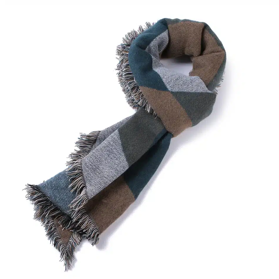 SAN VITALE Womens Shawls Winter Warm Scarf Luxury Brand Soft Fashion Thicken Plaid Wraps Wool Cashmere Capes Clothes for Women 21