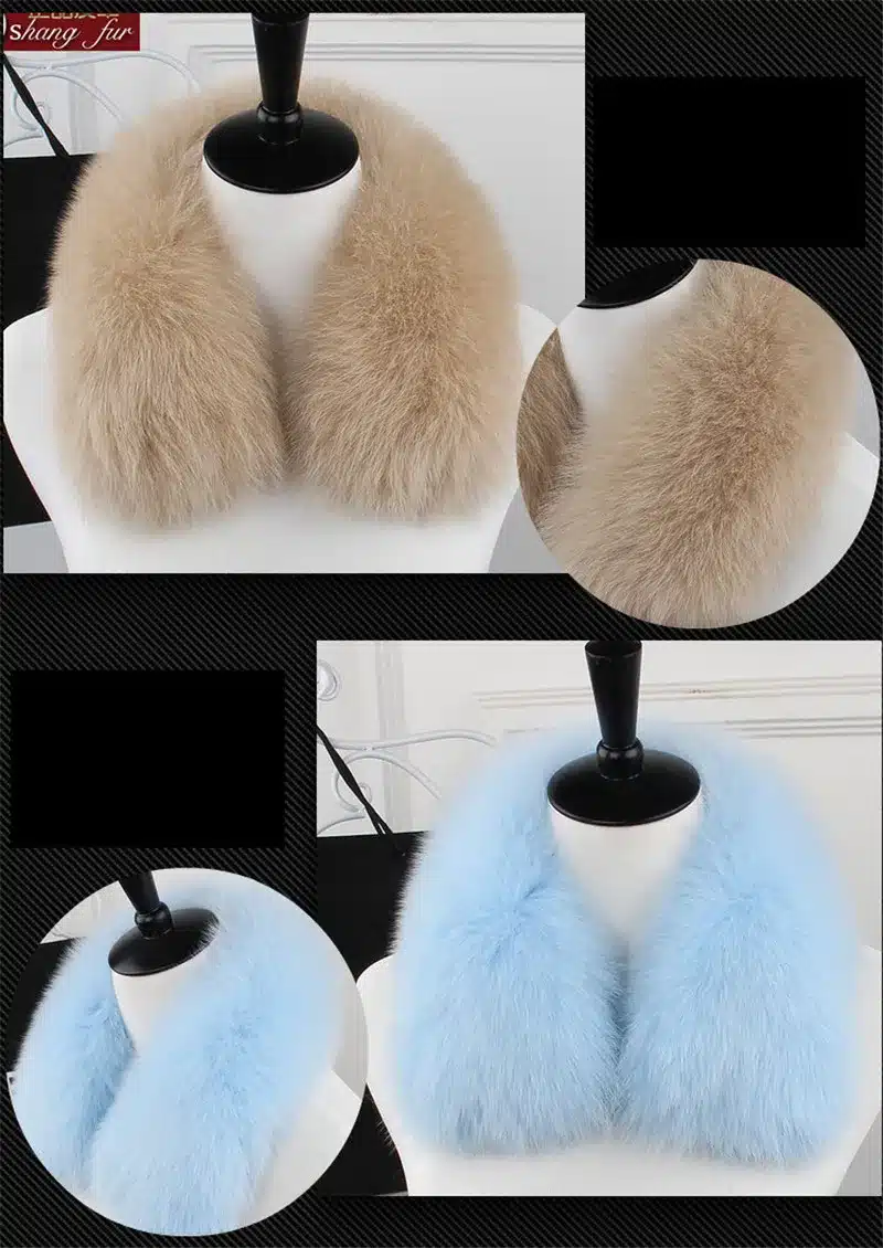 2016 Top Fashion Solid New Winter Scarf Women Really Fox Fur Collar Rabbit Raccoon Caps Article Warm Scarves Shawls L#5 16