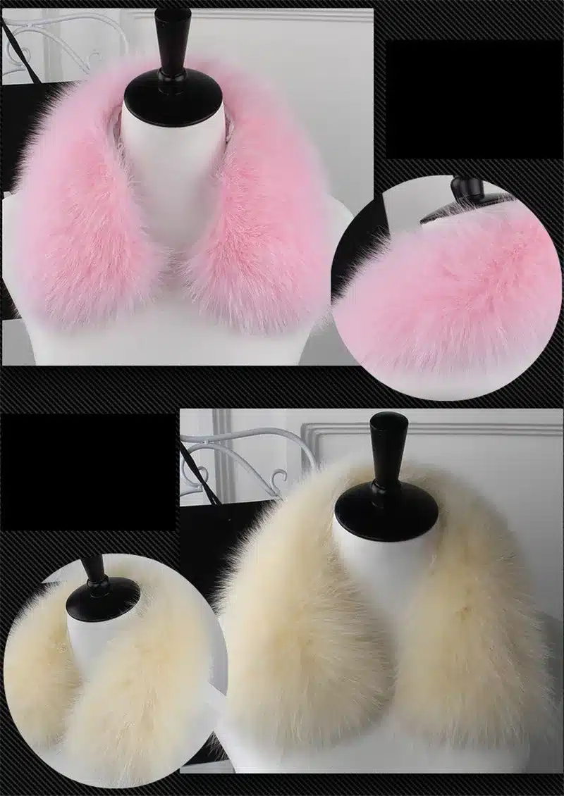 2016 Top Fashion Solid New Winter Scarf Women Really Fox Fur Collar Rabbit Raccoon Caps Article Warm Scarves Shawls L#5 17