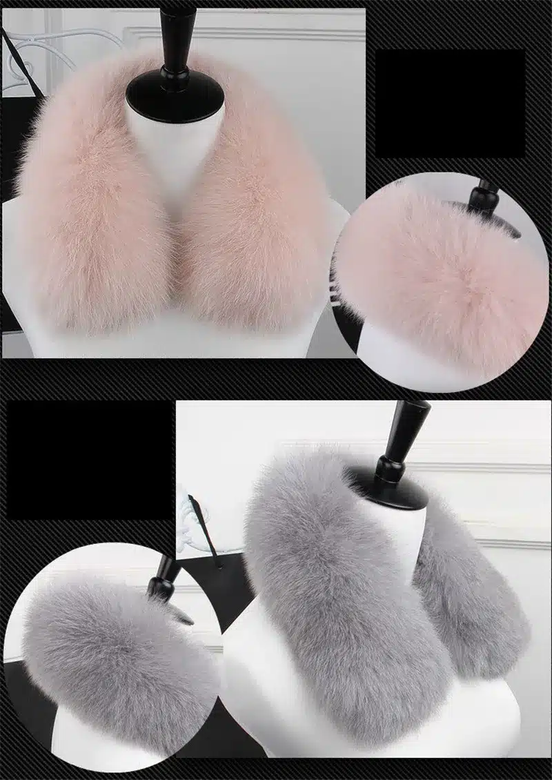 2016 Top Fashion Solid New Winter Scarf Women Really Fox Fur Collar Rabbit Raccoon Caps Article Warm Scarves Shawls L#5 18
