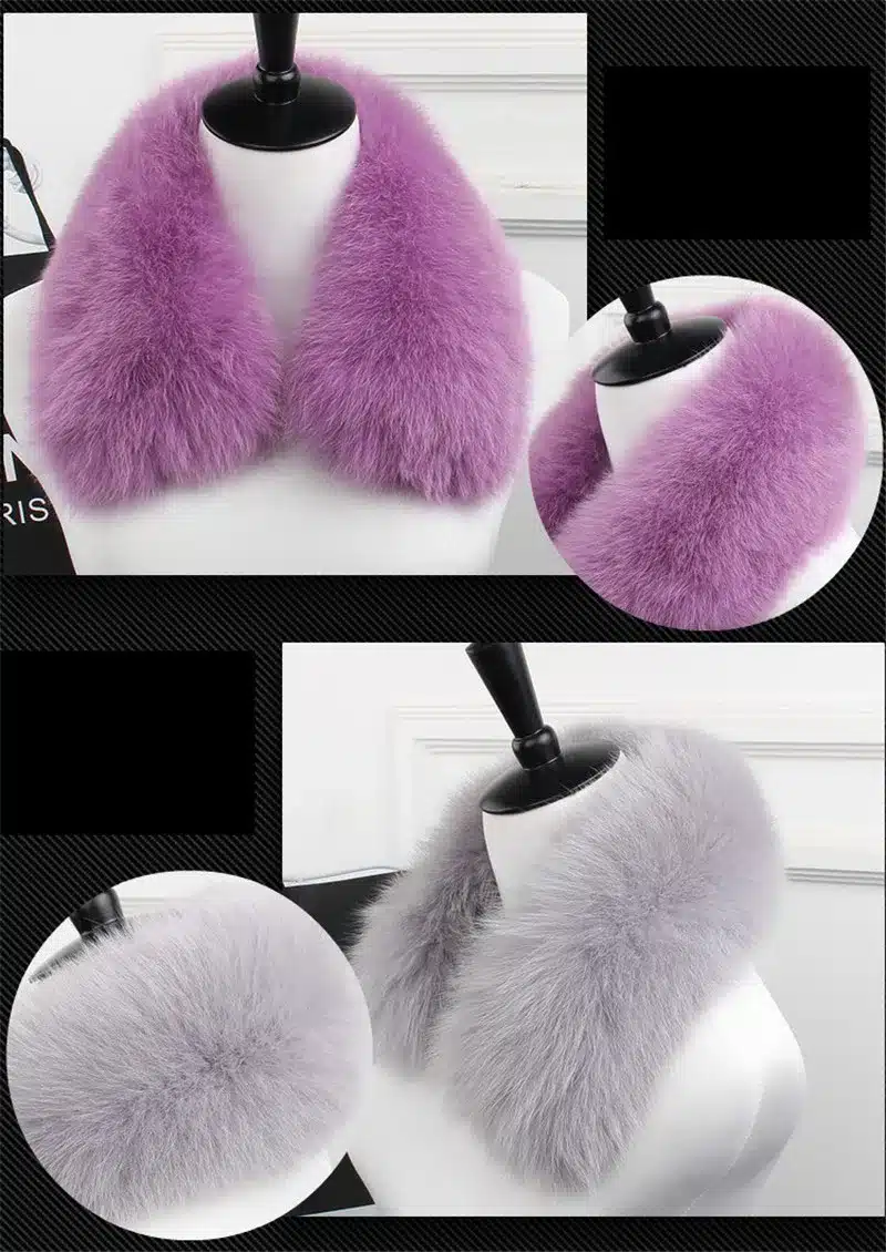 2016 Top Fashion Solid New Winter Scarf Women Really Fox Fur Collar Rabbit Raccoon Caps Article Warm Scarves Shawls L#5 19