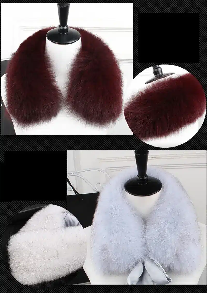 2016 Top Fashion Solid New Winter Scarf Women Really Fox Fur Collar Rabbit Raccoon Caps Article Warm Scarves Shawls L#5 21