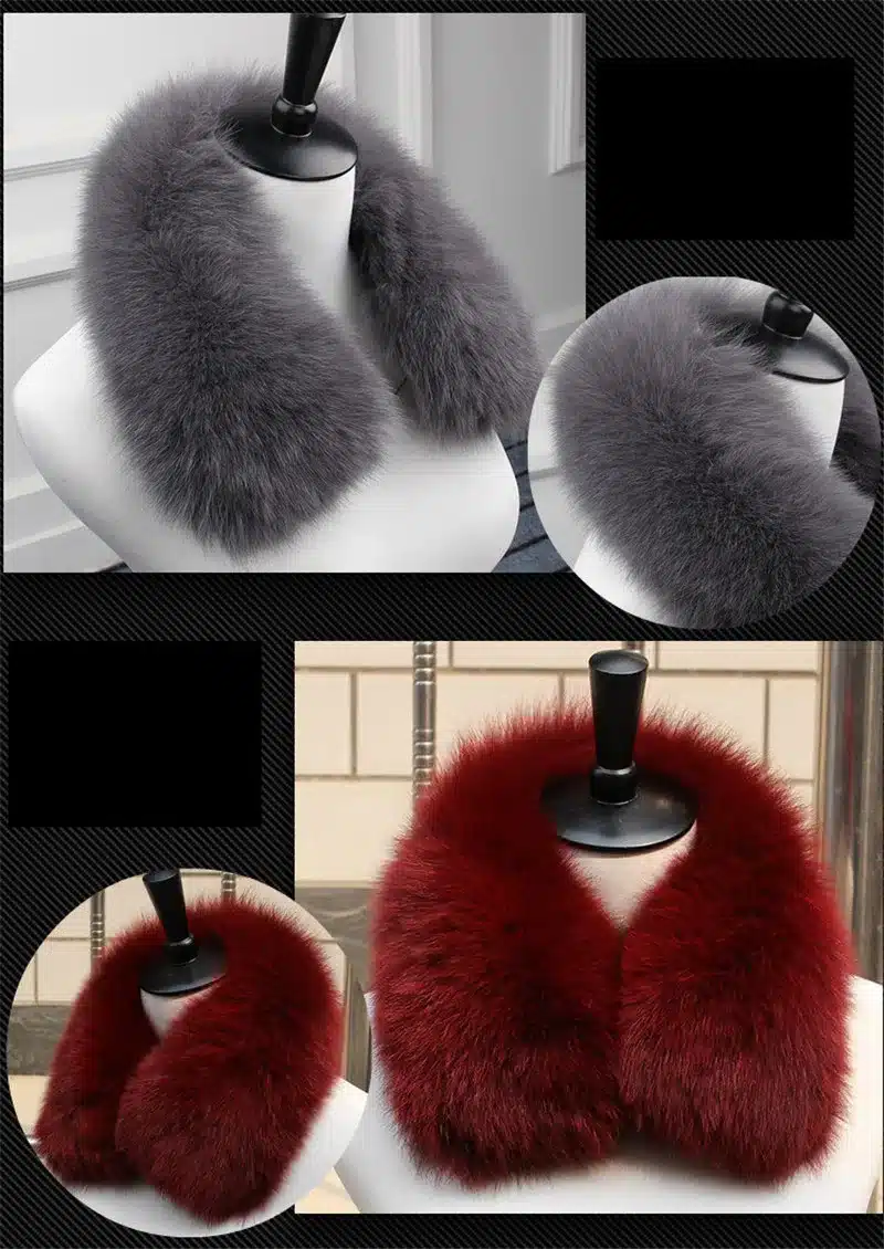 2016 Top Fashion Solid New Winter Scarf Women Really Fox Fur Collar Rabbit Raccoon Caps Article Warm Scarves Shawls L#5 22