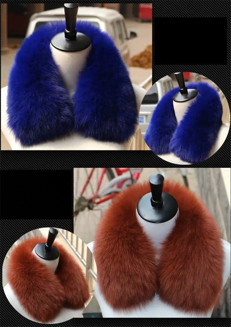 2016 Top Fashion Solid New Winter Scarf Women Really Fox Fur Collar Rabbit Raccoon Caps Article Warm Scarves Shawls L#5 23