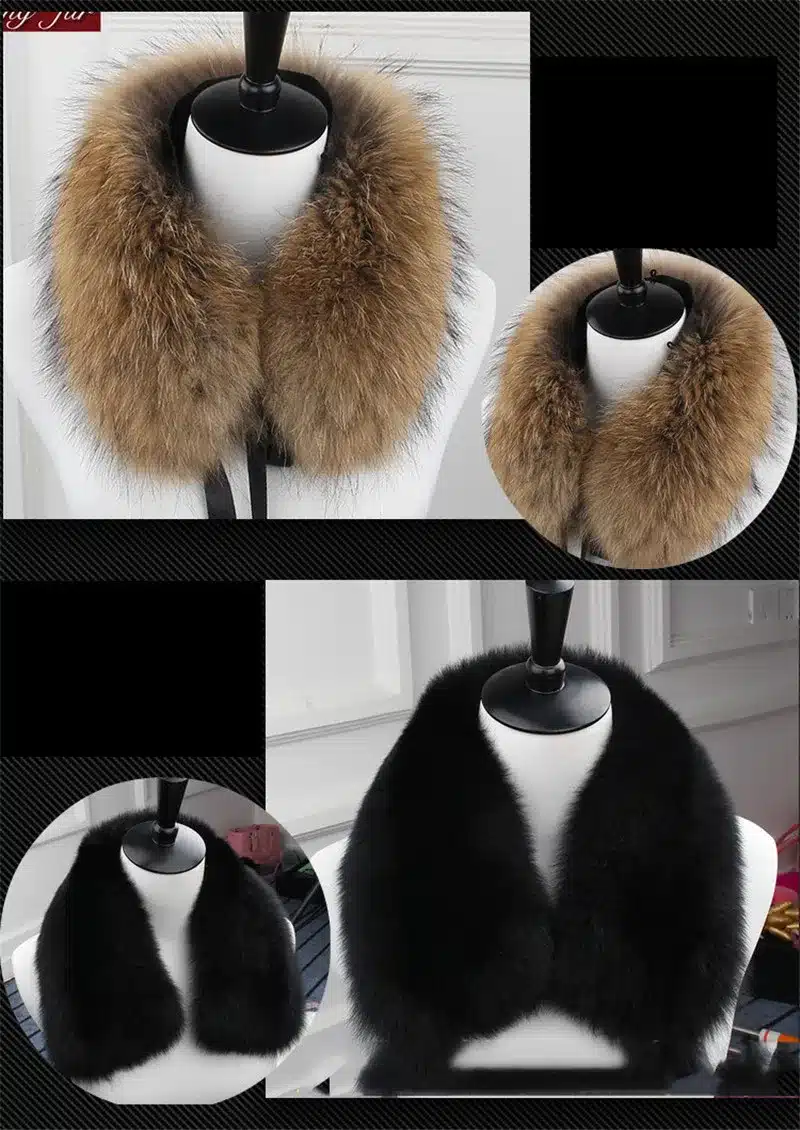 2016 Top Fashion Solid New Winter Scarf Women Really Fox Fur Collar Rabbit Raccoon Caps Article Warm Scarves Shawls L#5 26