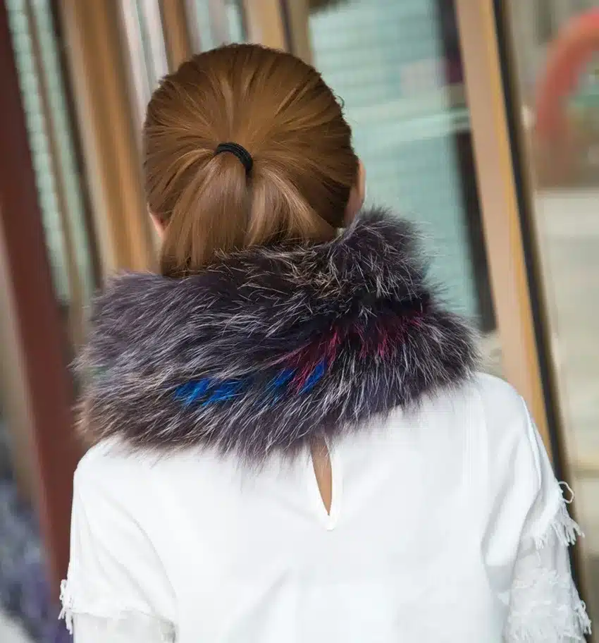 New Arrival Women Winter Scarves Multicolor Real Silver Fox Fur Long Scarf New Style Natural Fox Fur Wraps Winter YH115 13