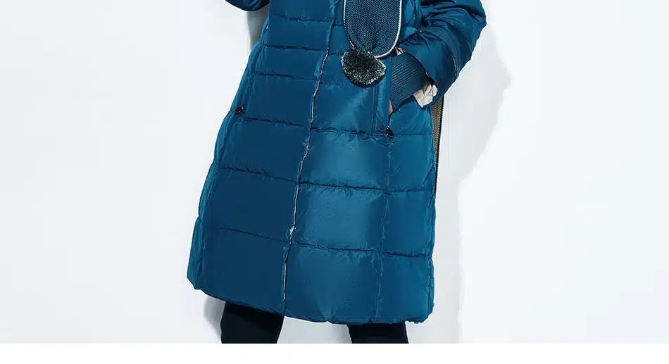 SnowClassic winter jacket women free scarf Slim Coats Female Warm Parka thick Outwear soft bio down Padded Regular long jackets 23